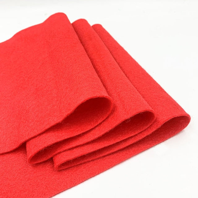 Felt fabric, red, 1.5 mm, 180 cm