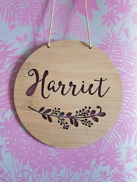 Laser Cut Personalised Wooden Wall or Door Hanging Kids Door Sign - 30cm - Various Designs - LightHome Products