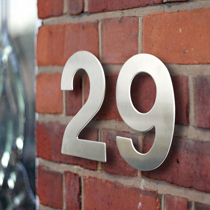 Large Stainless Steel House Number Sign 15cm / 6