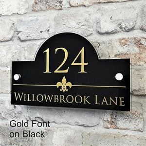 Customised Elegant House Address Name Plaque | Various Styles and Sizes