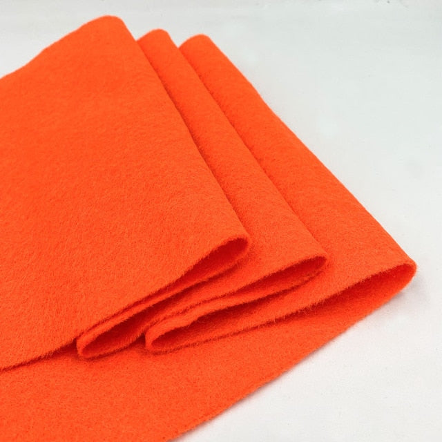 Acrylic Soft Felt Fabric Sheets Fiber Sheets Light Orange 70x39 Inch 2mm  Thick 